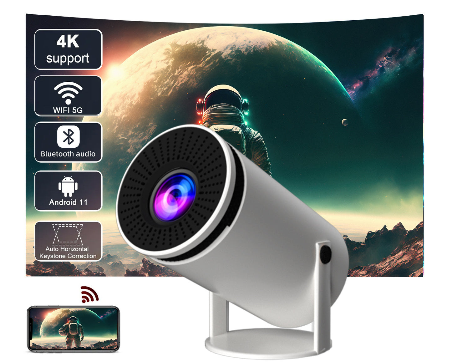 Smart AnzhuoHD Projection Screen Home Recommend Projector